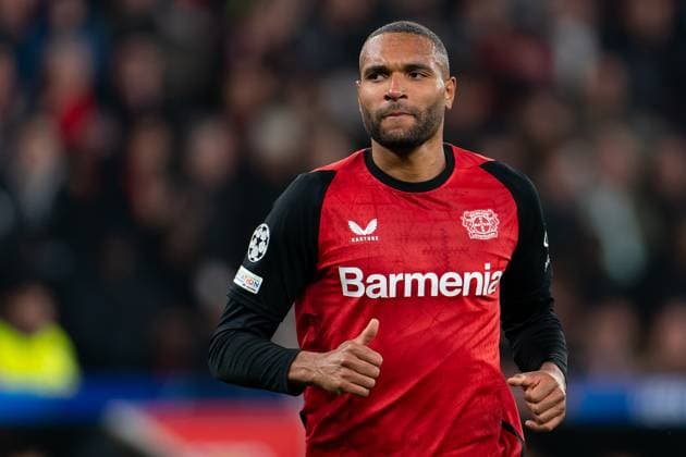 2025-03-11 Bayer 04 Leverkusen v FC Bayern Munchen - UEFA Champions League 2024 25 Round of 16 Second Leg LEVERKUSEN, GERMANY - MARCH 11: Jonathan Tah of Bayer 04 Leverkusen looks on during the UEFA Champions League 2024 25 Round of 16 Second Leg match between Bayer 04 Leverkusen and FC Bayern Munchen at BayArena on March 11, 2025 in Leverkusen, Germany. Leverkusen BayArena Germany Content not available for redistribution in The Netherlands directly or indirectly through any third parties. Copyright: xJorisxVerwijstx