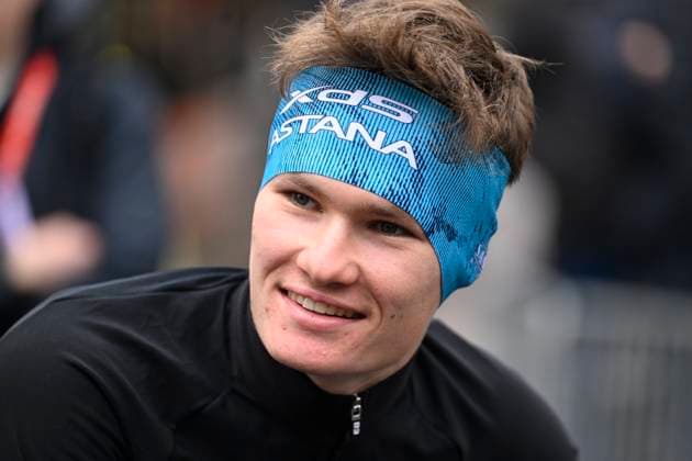 Paris - Nice 2025 - stage 4 LA LOGE DES GARDES, FRANCE - MARCH 12 : Vinokurov Nicolas (KAZ) of Xds Astana Team during stage 4 of the 83th edition of the Paris - Nice cycling race, a stage of 163,4km with start in Vichy and finish in La Loge Des Gardes on March 12, 2025 in La Loge Des Gardes, France, 12 03 2025 ( Motordriver Kenny Verfaillie - La Loge Des Gardes France  Copyright: xNicoxVereeckenx