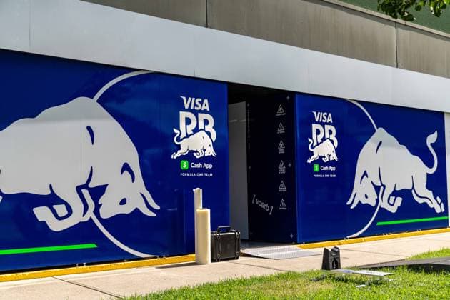March 12, 2025, Melbourne, Victoria, Australia: Visa Cash App Racing Bulls Formula One Team garage on Wednesday at the Formula 1 Louis Vuitton Australian Grand Prix 2025 on March 12, 2025 in Melbourne, Australia. Melbourne Australia - ZUMAf186 20250312_zsp_f186_020 Copyright: xJamesxForresterx
