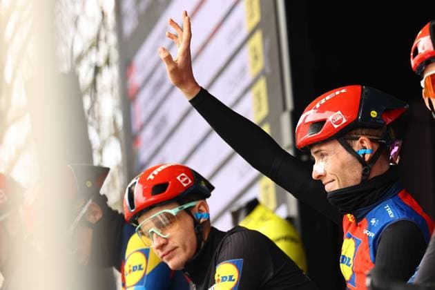 Danish Mattias Skjelmose Jensen of Lidl-Trek pictured at the start of stage four of the 83th edition of the Paris-Nice cycling race, 163,4km from Vichy to La Loge des Gardes, France, Wednesday 12 March 2025. DAVIDxPINTENS  x114742778x