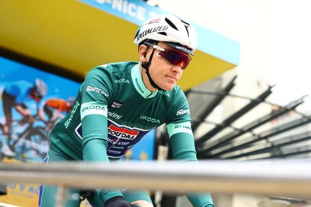Belgian Tim Merlier of Soudal Quick-Step pictured at the start of stage four of the 83th edition of the Paris-Nice cycling race, 163,4km from Vichy to La Loge des Gardes, France, Wednesday 12 March 2025. DAVIDxPINTENS  x114747247x