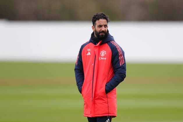 Manchester United, ManU Training Manchester United Manager Ruben Amorim during the Manchester United Training session ahead of the UEFA Europa League Round of 16, 2nd Leg match vs Real Sociedad, Carrington Training Centre, Manchester, England, United Kingdom on 12 March 2025 Credit: Phil Duncan Every Second Media Editorial use only. All images are copyright Every Second Media Limited. No images may be reproduced without prior permission. Copyright: xIMAGO EveryxSecondxMediax ESM-1364-0006 PhilxDuncanx xEveryxSecondxMediax