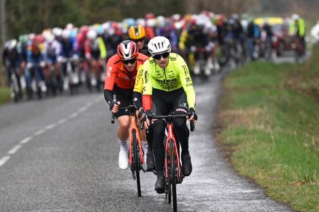 Paris - Nice 2025 - stage 4 LA LOGE DES GARDES, FRANCE - MARCH 12 : Smith Dion (NZL) of Intermarche - Wanty during stage 4 of the 83th edition of the Paris - Nice cycling race, a stage of 163,4km with start in Vichy and finish in La Loge Des Gardes on March 12, 2025 in La Loge Des Gardes, France, 12 03 2025 ( Motordriver Kenny Verfaillie - La Loge Des Gardes France  Copyright: xNicoxVereeckenx