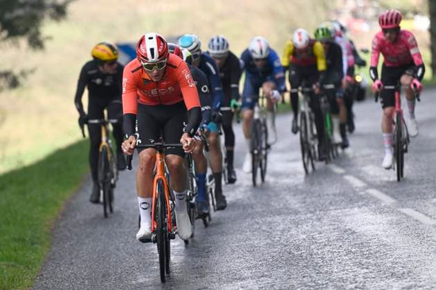 Paris - Nice 2025 - stage 4 LA LOGE DES GARDES, FRANCE - MARCH 12 : Tarling Joshua (GBR) of Ineos Grenadiers during stage 4 of the 83th edition of the Paris - Nice cycling race, a stage of 163,4km with start in Vichy and finish in La Loge Des Gardes on March 12, 2025 in La Loge Des Gardes, France, 12 03 2025 ( Motordriver Kenny Verfaillie - La Loge Des Gardes France  Copyright: xNicoxVereeckenx