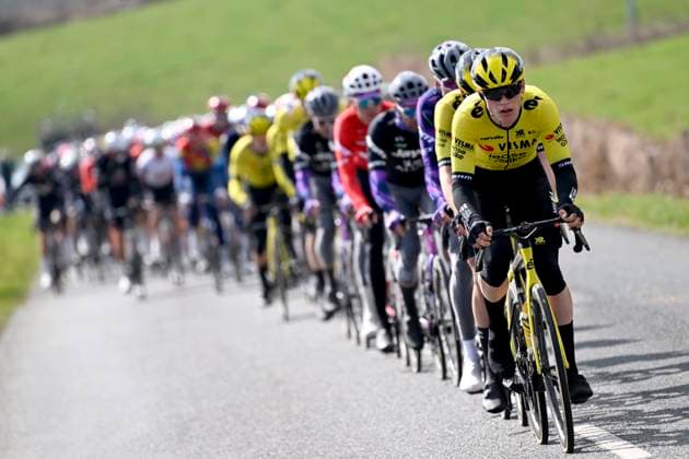 Paris - Nice 2025 - stage 4 LA LOGE DES GARDES, FRANCE - MARCH 12 : Hagenes Per Strand (NOR) of Team Visma Lease A Bike during stage 4 of the 83th edition of the Paris - Nice cycling race, a stage of 163,4km with start in Vichy and finish in La Loge Des Gardes on March 12, 2025 in La Loge Des Gardes, France, 12 03 2025 ( Motordriver Kenny Verfaillie - La Loge Des Gardes France  Copyright: xNicoxVereeckenx