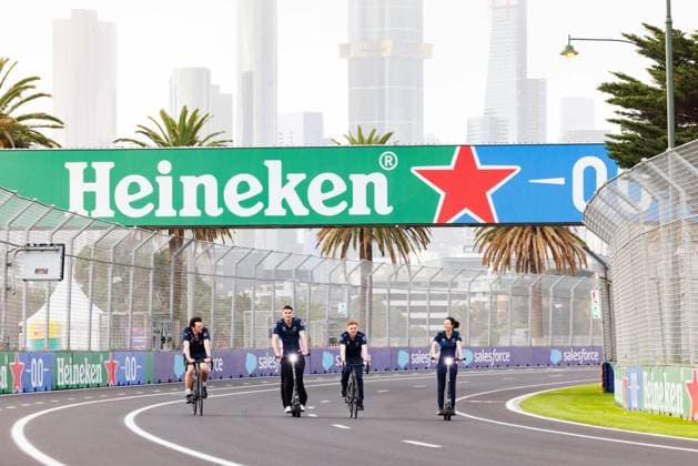March 12, 2025, Melbourne, Victoria, Australia: Jack Doohan of Australia (C) and the BWT Alpine Formula One Team cycles around the track ahead of the F1 Grand Prix of Australia at the Albert Park Grand Prix Circuit. Melbourne Australia - ZUMAs197 20250312_aaa_s197_056 Copyright: xGeorgexHitchensx
