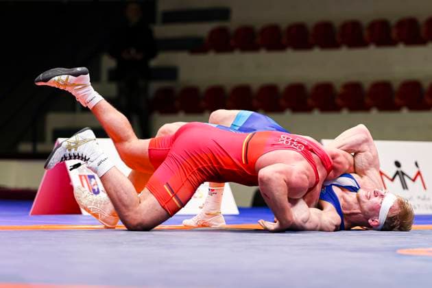 Sport Themen der Woche KW11 Sport Bilder des Tages U23 Wrestling European Championships 77kg GR - Aaron Bellscheidt (GER) df. Michal Zelenka (CZE) *** U23 Wrestling European Championships 77kg GR Aaron Bellscheidt GER df Michal Zelenka CZE