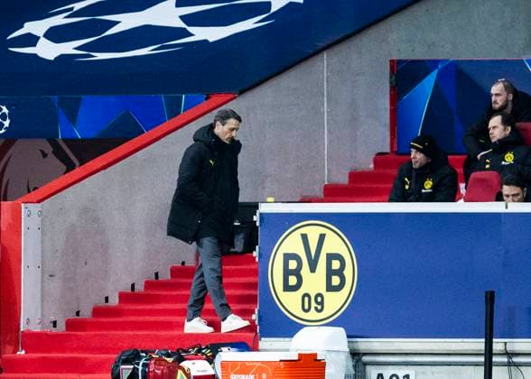 Lille, Stade Pierre Mauroy, 12.03.2025: Head coach Niko Kovac of Dortmund looks disappointed during the match of the Championsleague Round 16 between Lille OSC v. Borussia Dortmund.