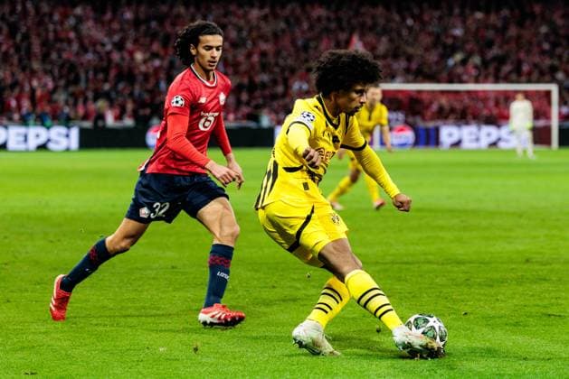 UEFA Champions League, LOSC Lille - Borussia Dortmund; 12.03.2025 Karim Adeyemi (Borussia Dortmund, 27) am Ball UEFA Champions League Achtelfinale Rückspiel, LOSC Lille - Borussia Dortmund; Lille, Stade Pierre Mauroy am 12.03.2025 Copyright: xBEAUTIFULxSPORTS Wunderlx
