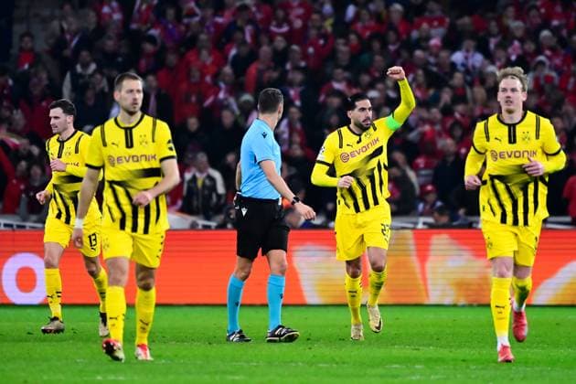 FOOTBALL : Lille vs Borussia Dortmund - Ligue des Champions - 12 03 2025 Emre Can ( 23 - Borussia Dortmund ) celebrates after scoring during UEFA Champions League match between Lille OSC and Borussia Dortmund at Stade Pierre Mauroy on March 12, 2025 in Lille, France. ( Photo by Dante Badano PsnewZ ) - LilleFrance  Copyright: xDantexBadanox