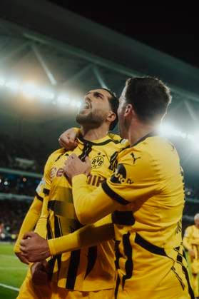 12.03.2021, Lille, Stade Pierre-Mauroy, Fußball Herren, ChampionsLeague 2024 2025, OSC Lille - Borussia Dortmund Emre Can 1:1 Torjubel