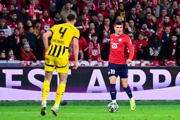 FOOTBALL : Lille vs Borussia Dortmund - Ligue des Champions - 12 03 2025 Matias Fernandez Pardo ( 19 - Lille ) during UEFA Champions League match between Lille OSC and Borussia Dortmund at Stade Pierre Mauroy on March 12, 2025 in Lille, France. ( Photo by Dante Badano PsnewZ ) - LilleFrance  Copyright: xDantexBadanox