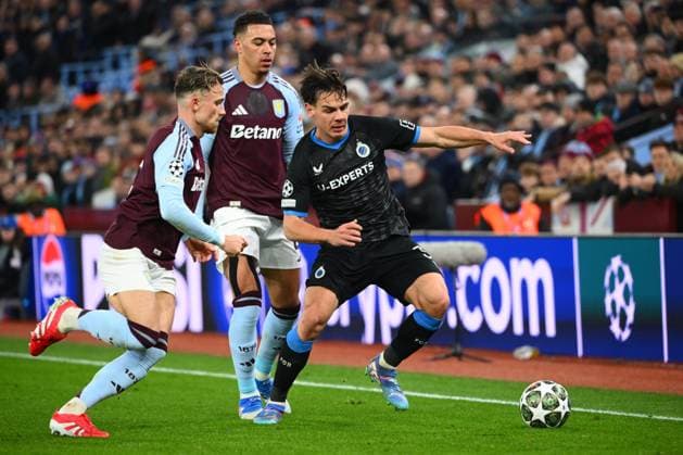 Aston Villa v Club Brugge - UEFA Champions League BIRMINGHAM, ENGLAND - MARCH 12 : Jashari Ardon midfielder of Club Brugge in action during the UEFA Champions League 2024 25 round of 16 match second leg between Aston Villa and Club Brugge on March 12, 2025 in Birmingham, England, 12 03 2025 Birmingham England  Copyright: xVincentxKalutx