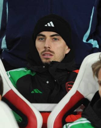 Sport Themen der Woche KW11 Sport Bilder des Tages Football - 2024 2025 UEFA Champions League - Round of Sixteen - Second Leg - Arsenal vs PSV Eindhoven - Emirates Stadium - Wednesday 12th March 2025 The injured Kai Havertz of Arsenal 