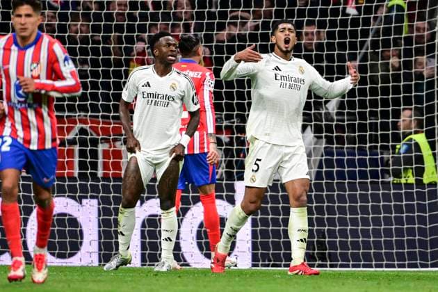 Sport Bilder des Tages Vinicius Junior 7 ( Madrid ) verschießt Elfmeter, Atletico Madrid vs. Real Madrid , Fussball, Champions League, Achtelfinale Rueckspiel, 12.03.2025 Madrid Madrid Spanien