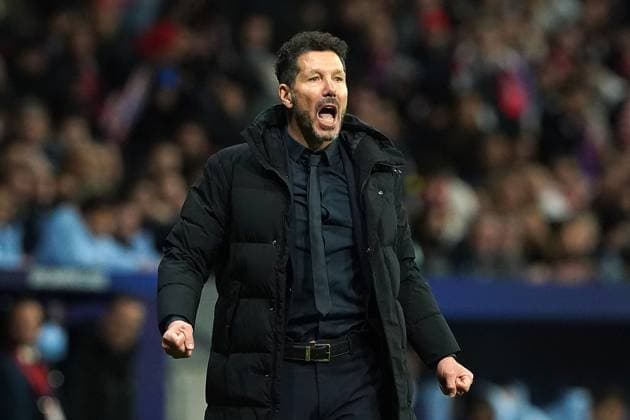 ATLETICO DE MADRID v REAL MADRID CF. CHAMPIONS LEAGUE 2024 2025. ROUND OF 16. 2ND LEG MATCH. Atletico de Madrid s coach Diego Pablo Cholo Simeone during Champions League 2024 2025 Round of 16 2nd leg match. March 12,2025. (ALTERPHOTOS Acero) MadridSpain  Copyright: xAcerox