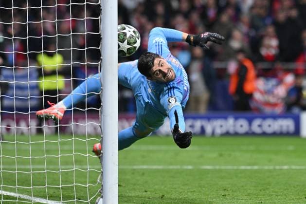 March 13, 2025, Madrid, Madrid, Spain: 1 THIBAUT COURTOIS during the UEFA Champions League 2024 25 UEFA Champions League 2024 25 Round of 16 second leg match between Atletico de Madrid and Real Madrid C.F. at Estadio Riyadh Air Metropolitano on March 12, 2025 in Madrid, Spain. Madrid Spain - ZUMAc312 20250313_zsp_c312_038 Copyright: xOscarxManuelxSanchezx