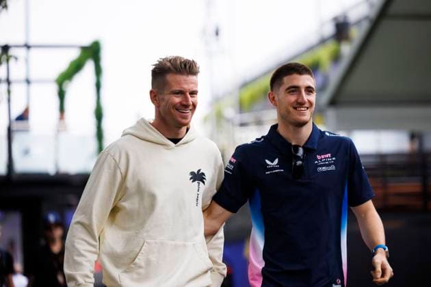 13th March 2025; Melbourne Grand Prix Circuit, Melbourne, Victoria, Australia; Australian Formula 1 Grand Prix; Arrival and Inspection Day; Jack Doohan, Nico Hulkenberg arrives at the Australian Formula One  ActionPlus12759465 StephenxBlackberry