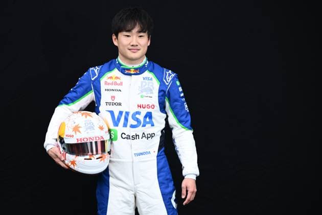 AUSTRALIAN GRAND PRIX, Yuki Tsunoda of Racing Bulls poses during the drivers portrait photo session at Albert Park Circuit in Melbourne, Victoria, Thursday, March 13, 2025. ( NO ARCHIVING, EDITORIAL USE ONLY, NO USE IN BOOKS WITHOUT CONSENT Melbourne Victoria Australia  Copyright: xJoelxCarrettx 20250313132681202685
