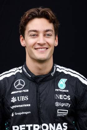 March 13, 2025: MELBOURNE, AUSTRALIA - MARCH 13: George Russell of Great Britain and Mercedes AMG Petronas F1 Team before the 2025 Australian Grand Prix at Albert Park in Melbourne, Australia - ZUMAp121 20250313_zsp_p121_019 Copyright: xChrisxPutnamx
