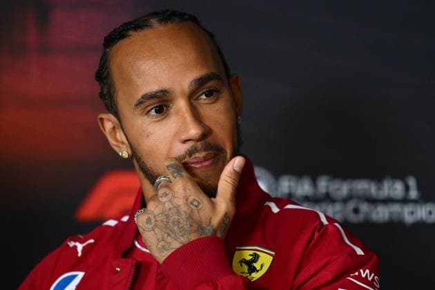 AUSTRALIAN GRAND PRIX, Lewis Hamilton of Ferrari during a drivers press conference, PK, Pressekonferenz at Albert Park Circuit in Melbourne, Victoria, Thursday, March 13, 2025. ( NO ARCHIVING, EDITORIAL USE ONLY, NO USE IN BOOKS WITHOUT CONSENT Melbourne Victoria Australia  Copyright: xJoelxCarrettx 20250313182759848788