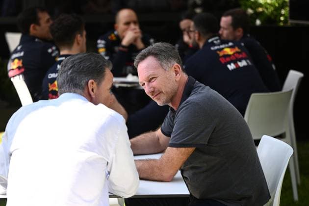 AUSTRALIAN GRAND PRIX, Red Bull team principal Christian Horner in the paddock at Albert Park Circuit in Melbourne, Victoria, Thursday, March 13, 2025. ( NO ARCHIVING, EDITORIAL USE ONLY, NO USE IN BOOKS WITHOUT CONSENT Melbourne Victoria Australia  Copyright: xJoelxCarrettx 20250313166023487354