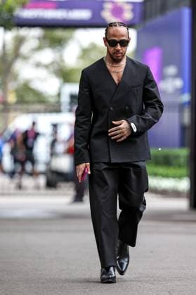 F1 Grand Prix Of Australia - Previews Lewis Hamilton of Great Britain and Scuderia Ferrari arrives at the track during previews ahead of the F1 Grand Prix of Australia at Albert Park Circuit in Melbourne, Australia, on March 13, 2025. Melbourne Victoria Australia  Copyright: xPaddockerx originalFilename:paddocker-f1grandp250313_npxYt.jpg