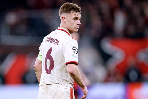 KIMMICH Joshua Kapitaen Team FC Bayern Muenchen UEFA Champions League Saison 2024 - 2025 Achtelfinale Rueckspiel Bayer 04 Leverkusen - FC Bayern Muenchen 0 : 2 am 11.03. 2025 in Leverkusen DFL REGULATIONS PROHIBIT ANY USE OF PHOTOGRAPHS as IMAGE SEQUENCES and or QUASI-VIDEO Copyright: xLacixPerenyix