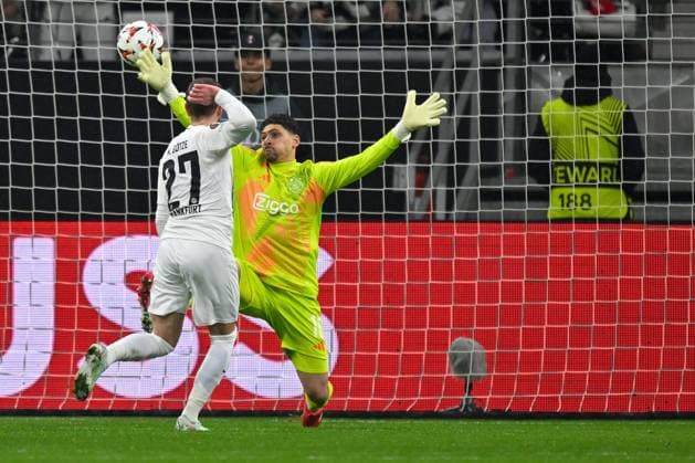 Frankfurt, Deutsche Bank Park, 13.03.25, GER, Herren, UEFA Europa League, Saison 2024-2025, Eintracht Frankfirt - Ajax Amsterdam Bild: Mario GOETZE (Frankfurt) macht das Tor zum 2:0 Only for editorial use! UEFA regulations prohibit any use of photographs as image sequences and or quasi-video. Hessen Deutschland
