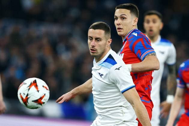 March 13, 2025, Rome, Italy: Adam Marusic of Lazio in action during the UEFA Europa League, Round of 16, 2nd leg football match between SS Lazio and Viktoria Plzen at Olimpico Stadium in Rome, Italy, 13 March 2025. ANSA FEDERICO PROIETTI Soccer: UEFA Europa League; Lazio-Viktoria Plzen  - ZUMAa110 20250313_zaf_a110_036 Copyright: xFedericoxProiettix