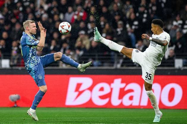 Bilder des Jahres 2025, Sport 03 März Sport Themen der Woche KW11 Sport Bilder des Tages FRANKFURT, GERMANY - 13 MARCH, 2025: Tuta - The UEFA Europa League football match between Eintracht Frankfurt vs Ajax Amsterdam at Deutsche Bank Park.  Copyright: xVitaliixKliuievx