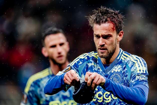 Sport Themen der Woche KW11 Sport Bilder des Tages AFC Ajax Amsterdam defender Daniele Rugani during the match Eintracht - Ajax at the for the UEFA Europa League - Round of 16 - 2st leg season 2024-2025 in FRANKFURT, Germany on 13 march 2025, (photo by Marcel van Dorst EYE4images DeFodi Images)