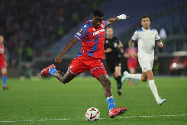 CALCIO - UEFA Europa League - Lazio vs Viktoria Plzen Rome, Italy 13.03.2025: Rafiu Durosinmi of Viktoria seen in action during the Uefa Europa League 2024-2025, round 16, match between SS Lazio vs Viktoria Plzen at Olympic Stadium in Rome. Rome Italy  Copyright: xIPAxSport ABACAx