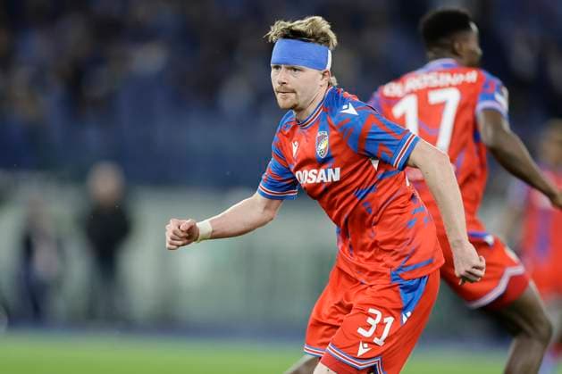 UEFA Europa League Second leg match SS Lazio and Viktoria Plzen Viktoria Plzen s Czech midfielder Pavel Sulc celebrates after scoring a goal during during UEFA Europa League Round of 16 Second leg match between SS Lazio and Viktoria Plzen at Olimpico stadium on March 13, 2025 in Rome, Italy. _BPH0768 Copyright: xAntonioxBalascox