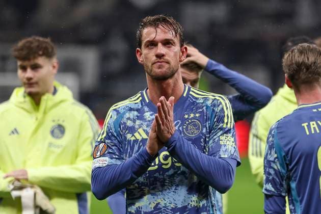 Daniele Rugani (Ajax Amsterdam, 24) nach dem Spiel , Fussball, UEFA Europa League, Achtelfinale, 2024 2025, Eintracht Frankfurt vs. Ajax Amsterdam, 13.03.2025, Frankfurt Stadion, Frankfurt am Main, Deutschland Frankfurt am Main Frankfurt Stadion Hessen Deutschland Copyright: xGrantxHubbsx