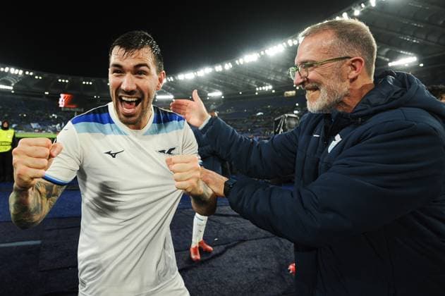 Foto IPP Cavaliere Emiliano. Roma. 13 03 2025. Calcio UEFA Europa League 2024-2025. SS Lazio vs FC Viktoria Plzen. Nella foto: esulta Alessio Romagnoli. Italy Photo Press - World Copyright italy ITALY  Copyright: xR4924_italyphotopressx