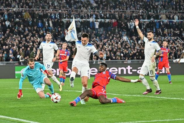 Foto IPP Felice De Martino Roma 13 03 2025 Calcio Europa League 2024-2025 Lazio - Vktoria Plzen Nella foto: Rafiu Durosinmi Italy Photo Press World Copyright Roma italy Italia ITALY  Copyright: xR4924_italyphotopressx