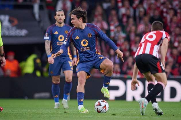 ATHLETIC DE BILBAO v AS ROMA. UEFA EUROPA LEAGUE 2024 2025. ROUND OF 16. AS Roma™s Paulo Dybala during UEFA Europa League 2024 2025 Round of 16 2nd leg match. March 13,2025. (ALTERPHOTOS Jorge Ropero) BilbaoSpain  Copyright: xJorgexRoperox