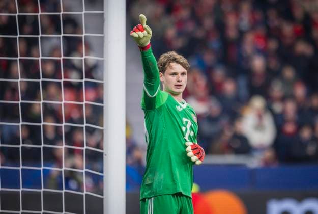Leverkusen, Germany. 11th Mar 2025. Jonas Urbig (FCB) Bayer Leverkusen - FC Bayern München 11.03.2025