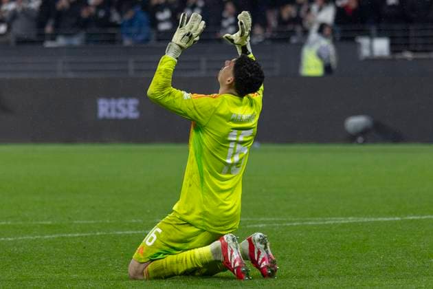 RECORD DATE NOT STATED UEFA Europa League: Eintracht Frankfurt - Ajax Amsterdam, 13.03.2025 Matheus Magalhaes (Ajax Amsterdam 16) Eintracht Frankfurt - Ajax Amsterdam, Frankfurt, Deutsche Bank Park, 13.3.2025 Copyright: xBEAUTIFULxSPORTS Gawlikx