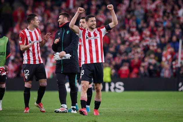 Athletic de Bilbao s Oscar De Marcos during UEFA Europa League 2024 2025 Round of 16 2nd leg match. March 13,2025. (20250313106)