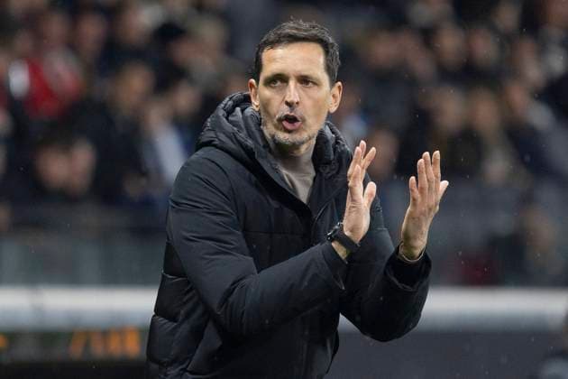 RECORD DATE NOT STATED UEFA Europa League: Eintracht Frankfurt - Ajax Amsterdam, 13.03.2025 Dino Toppmöller (Trainer Eintracht Frankfurt), Eintracht Frankfurt - Ajax Amsterdam, Frankfurt, Deutsche Bank Park, 13.3.2025 Copyright: xBEAUTIFULxSPORTS Gawlikx
