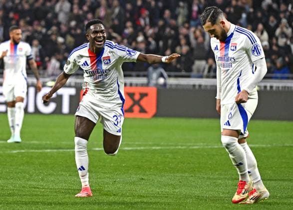 Match Europa League OL- Bucarest PHOTOPQR LE PROGRES Stéphane GUIOCHON - Décines-Charpieu 13 03 2025 - Match Europa League OL- Bucarest -A Décines au Groupama Stadium 1 8 eme de finale retour de l Europa League saison 2024 - 2025 OL - Bucarest ici joie de Ernest Nuamah après son but Décines-Charpieu Rhône Rhône-Alpes France  Copyright: xPHOTOPQR LExPROGRES MAXPPPxStéphanexGUIOCHONx 20250313LPL8246 20250313LPL8246