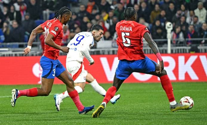 Sport Bilder des Tages Match Europa League OL- Bucarest PHOTOPQR LE PROGRES Stéphane GUIOCHON - Décines-Charpieu 13 03 2025 - Match Europa League OL- Bucarest -A Décines au Groupama Stadium 1 8 eme de finale retour de l Europa League saison 2024 - 2025 OL - Bucarest ici but de Georges Mikautadze Décines-Charpieu Rhône Rhône-Alpes France  Copyright: xPHOTOPQR LExPROGRES MAXPPPxStéphanexGUIOCHONx 20250313LPL8248 20250313LPL8248