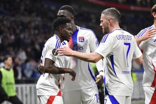 FOOTBALL : Olympique Lyonnais vs FCSB Bucarest - Europa League - 13 03 2025 Lyon s ERNEST Nuamah during the Round of 16 first leg Europa League game between Olympique Lyonnais and FCSB Bucarist at the Groupama stadium in Decines-Charpieu Lyon, France on March 13, 20245  Copyright: xMOURADxALLILIx