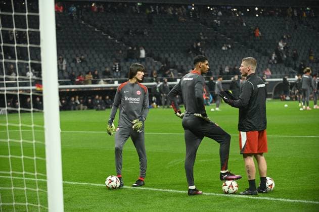 13.03.2025 Frankfurt am Main, Deutsche Bank Park UEFA Europa League 2024 2025 Eintracht Frankfurt - AFC Ajax Amsterdam DFL DFB REGULATIONS PROHIBIT ANY USE OF PHOTOGRAPHS AS IMAGE SEQUENCES AND OR QUASI-VIDEO.