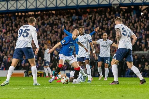 Rangers v Fenerbahce Europa League 13 03 2025. Vaclav ÄaernÃ½ of Rangers FC breaks free on the edge of the box during the Europa League 1 4 Final 2nd leg, Rangers vs Fenerbahce at Ibrox Stadium, Glasgow,Scotland, 13 03 2025. Govan Ibrox Stadium Glasgow Scotland Editorial use only , Copyright: xColinxPoultneyx PSI-21628-0016