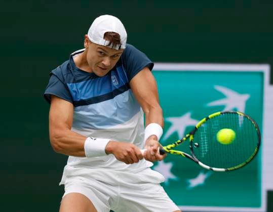 March 13, 2025, Indian Wells, California, USA: HOLGER RUNE (DEN) returns a shot against T. Griekspoor (NED) during the 2025 BNP Paribas Open at Indian Wells Tennis Garden in Indian Wells, California. Indian Wells USA - ZUMAc04_ 20250313_zma_c04_189 Copyright: xCharlesxBausx