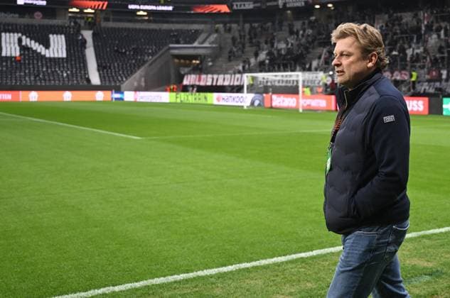 13.03.2025, xjhx, Fussball UEFA Europa League, Eintracht Frankfurt - Ajax Amsterdam v.l. Youri Mulder (DFL DFB REGULATIONS PROHIBIT ANY USE OF PHOTOGRAPHS as IMAGE SEQUENCES and or QUASI-VIDEO) Frankfurt am Main