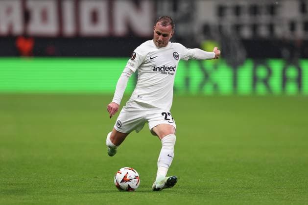 13.03.2025, Fussball UEFA Europa League, Eintracht Frankfurt - Ajax AFC Amsterdam, emonline, emspor, v.l., Mario Götze (Eintracht Frankfurt) DFL DFB REGULATIONS PROHIBIT ANY USE OF PHOTOGRAPHS AS IMAGE SEQUENCES AND OR QUASI-VIDEO. xdcx Copyright: HMBxMedia Claus